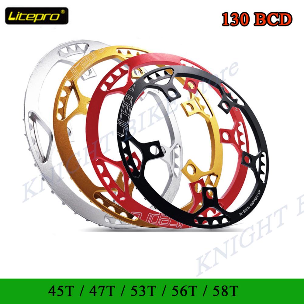Litepro Neue Ultraleicht 130 BCD 45T 47T 53T 56T 58T A7075 Legierung BMX Kettenblatt Falten fahrrad BMX Kettenblatt Fahrrad Kurbel Zahn
