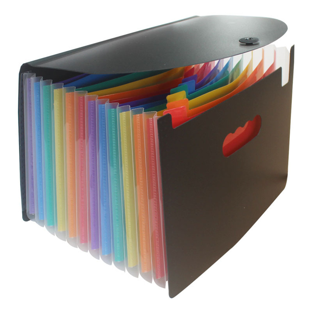 A4 File Folder Document Bag Receipt File Expanding Rainbow Bill Folders 13 Pockets Document Organizer Office Supplies Stationery