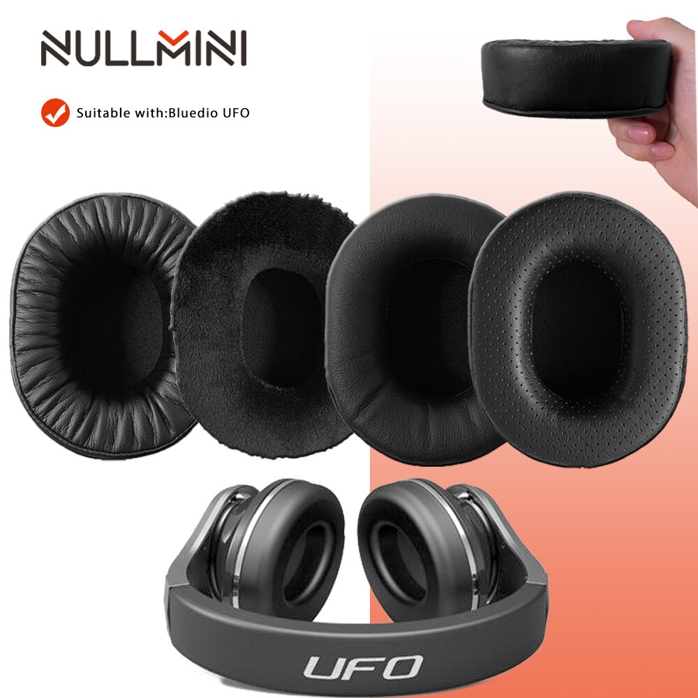 NullMini Replacement Earpads for Bluedio UFO Headphones Thicken Leather Earmuff