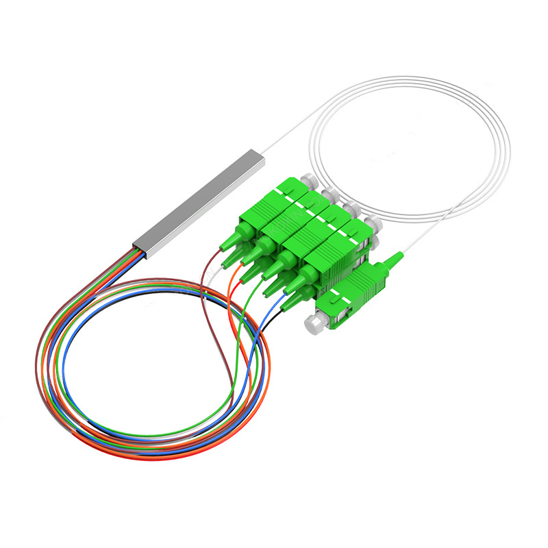 1x2 1x4 1x8 1x16 1x32 SC APC Fiber Optic PLC Splitter Steel Tube Cable 2 way 4 way 8 way 16 way Optical PLC Splitte