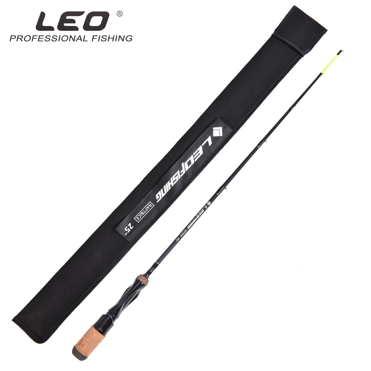 LEO integrated flat body ice fishing rod single section flat fishing rod