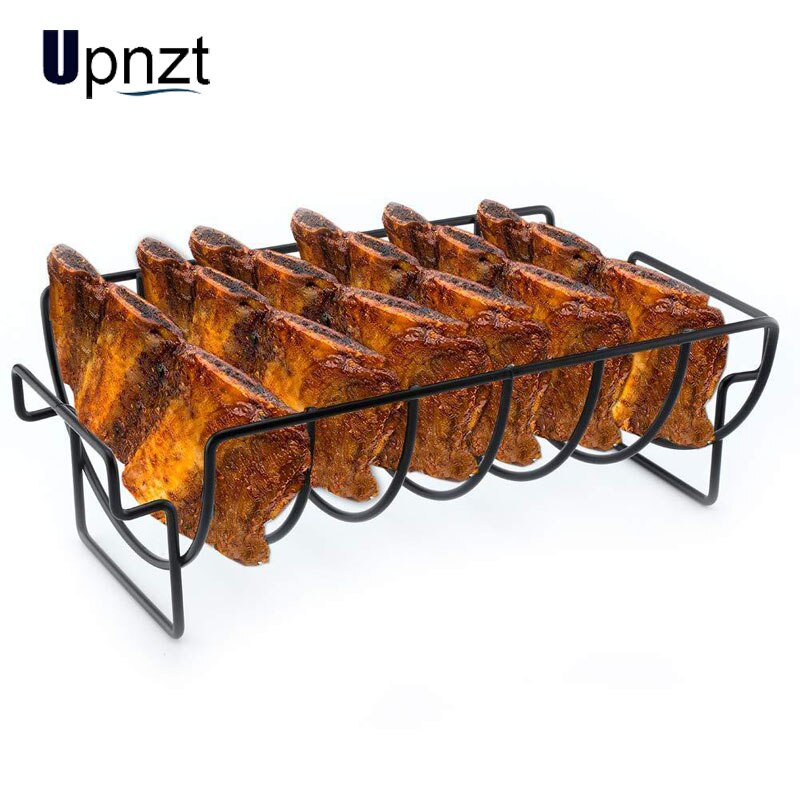 Non-stick Rib Plank Stand Barbecue Rib En Gebraden Rack Rvs Grillen Bbq Kip Rundvlees Ribben Rack Grillen mand