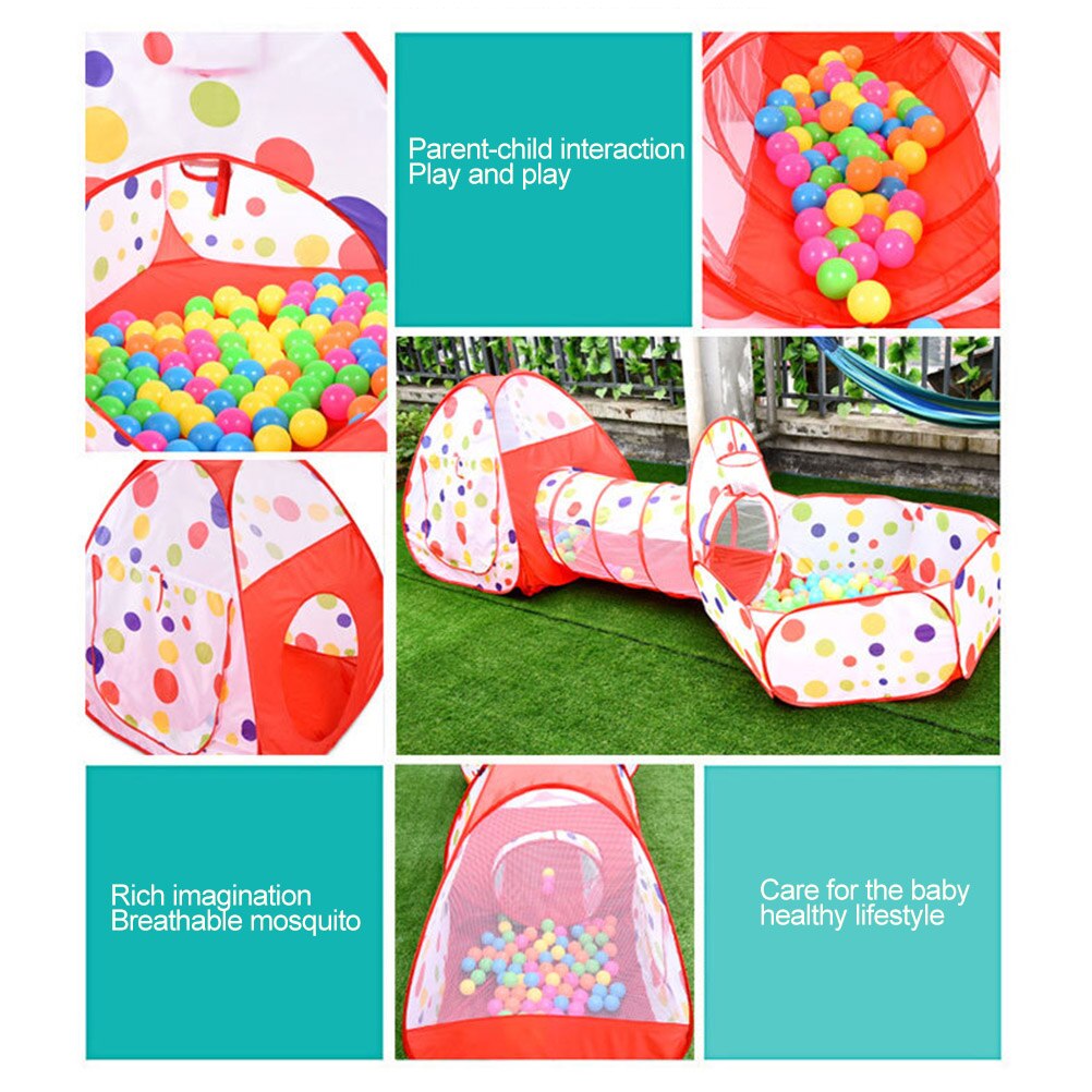 3 sztuk/zestaw namiot robić gry dla dzieci indeksowania tunel i basen z piłeczkami namiot zabawkowy domek dla dzieci indeksowania morski piłka namiot zabawkowy