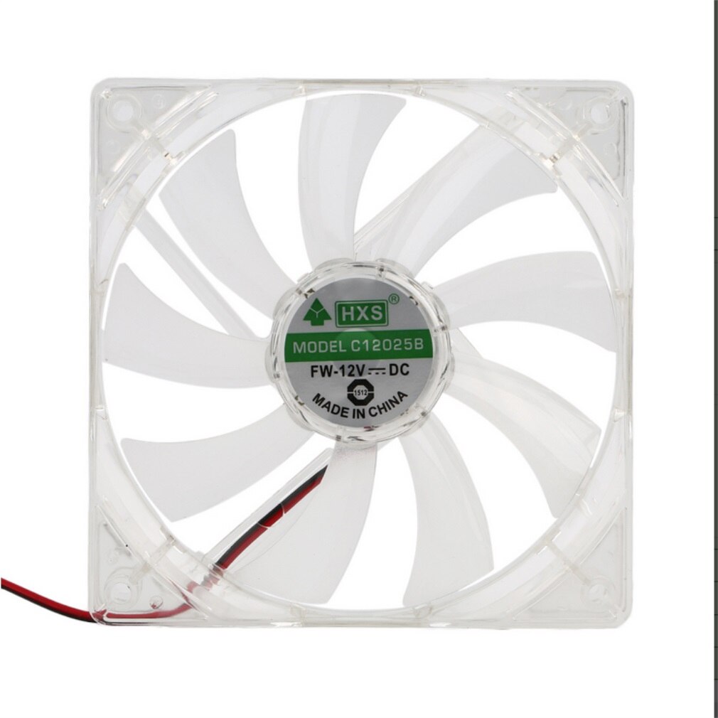 PC ventilador de computadora Quad 4 luz LED 120mm PC caja de la computadora 12V ventilador de refrigeración Mod conector Molex silencioso ventilador de fácil instalación colorido: white
