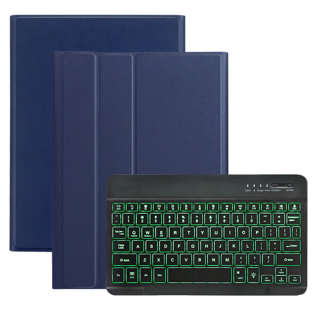 35 @ Keyboard Cover Backlit Toetsenbord Case Voor Samsung Galaxy Tab Een 10.1 T510 Cover Verwisselbare Bluetooth Toetsenbord Lederen Funda