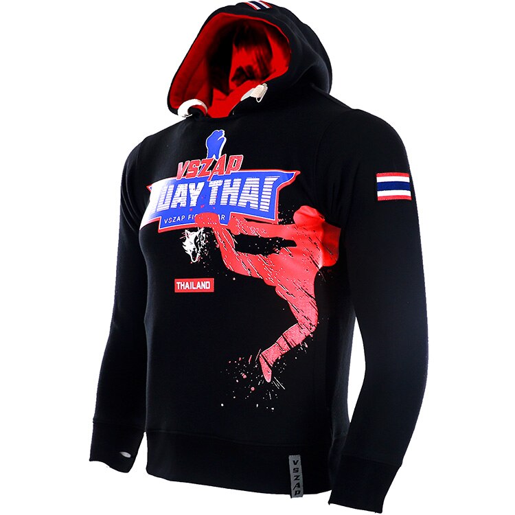 VSZAP jas vechten Thai boksen sport plus fleece hoodie bobo tijger fitness winter mannelijke wulin wind