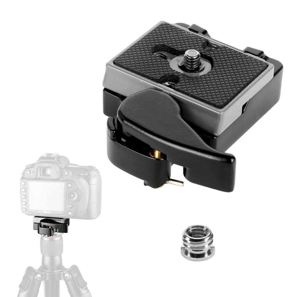 323 RC2 Quick Release Clamp Adapter For Camera Tripod with Manfrotto 200PL-14 Compat Plate BS88 HB88 Stabilizer Plate