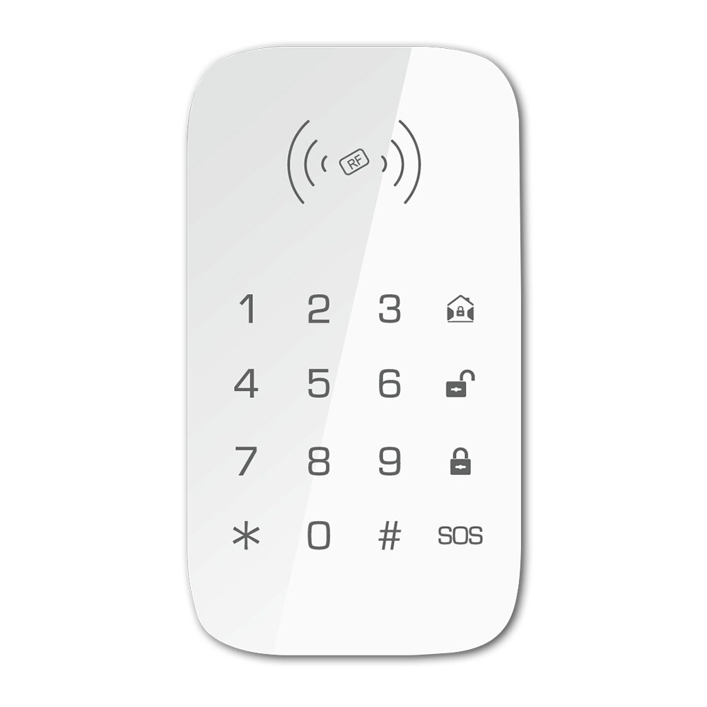 YAOSE 433MHz Wireless Keypad for Smart Home Security System Extention Keypad for Burglar Fire Alarm Panel Support RFID Key Tag