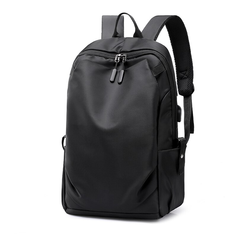 Laptop-rucksack 15 zoll, damen & herren, wasserdicht, schwarz, business-reiserucksack mit großem fassungsvermögen 6 schulrucksack mit usb-ladefunktion: Schwarz