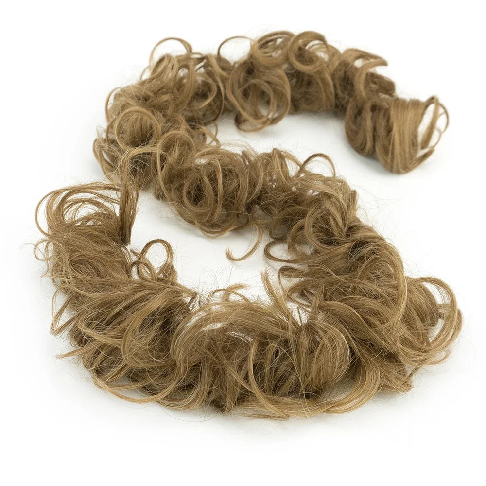 Chignon synthétique en désordre morceau de cheveux bouclés ondulés chouchous Extensions longues Extensions de queue de cheval queue de cheval envelopper autour du chignon cheveux: Autre