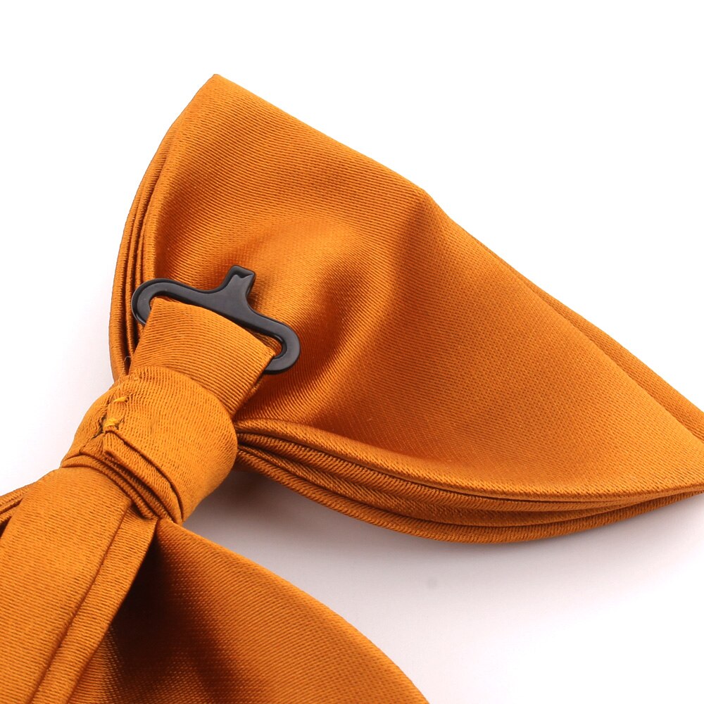 Pajarita de gran tamaño para hombre y mujer, lazo grande con nudo para adulto, corbatas sólidas para hombre y mujer, pajaritas marrón óxido para el novio
