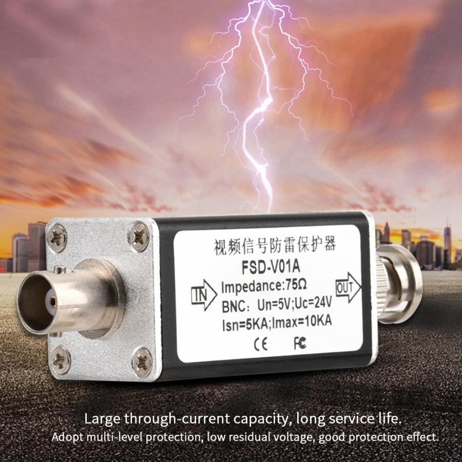 Protection contre les surcharges 24V | Pour vidéosurveillance vidéo BNC, appareil de Protection anti-foudre, appareil de caméra analogique