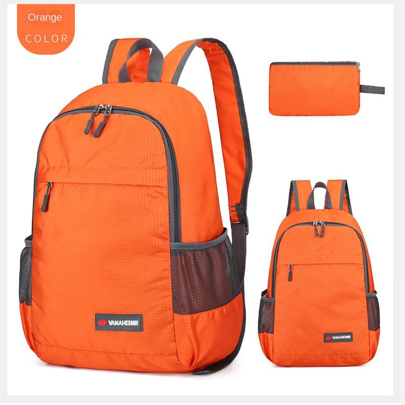 Mochila de deportes al aire libre para mujer, morral de viaje impermeable de gran capacidad para niñas, mochilas escolares casuales simples, verano 2022: Orange