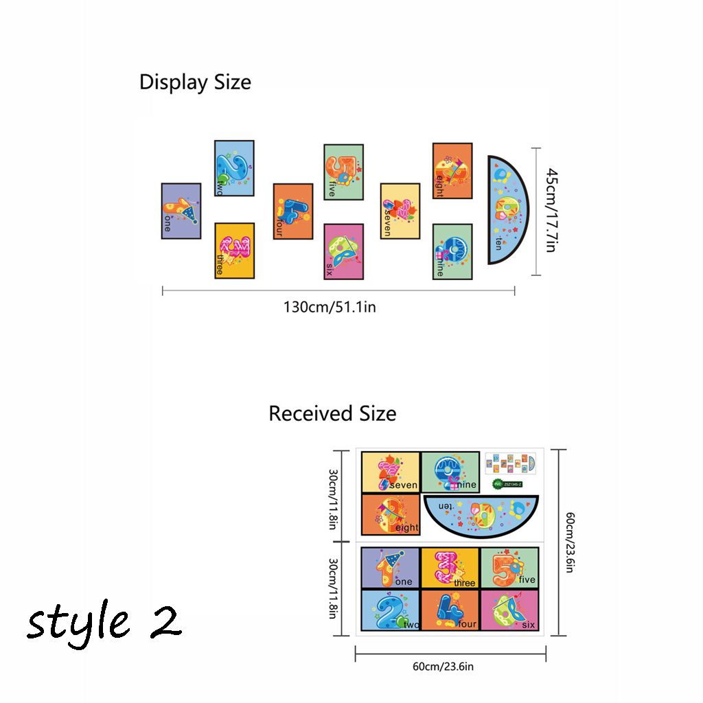 1Pcs Number Floor Stickers Wallpaper Cute Self-Adhesive Kids PVC Wall Stickers Kindergarten Supplies Home Decor