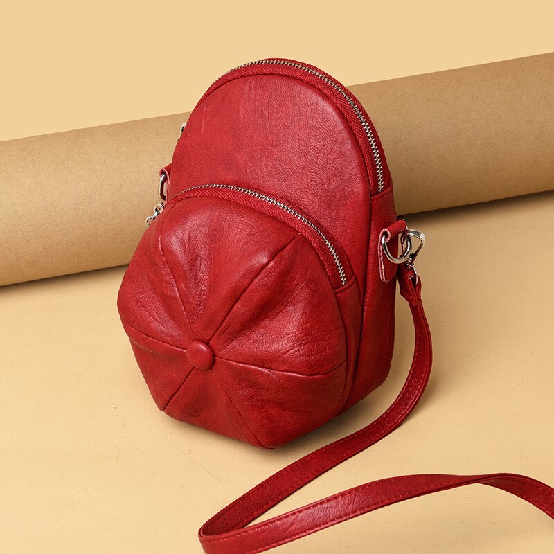 Ny lueform tilfeldig damevesker og håndvesker crossbody miniveske pu lær kvinnelig skulderveske trendpose