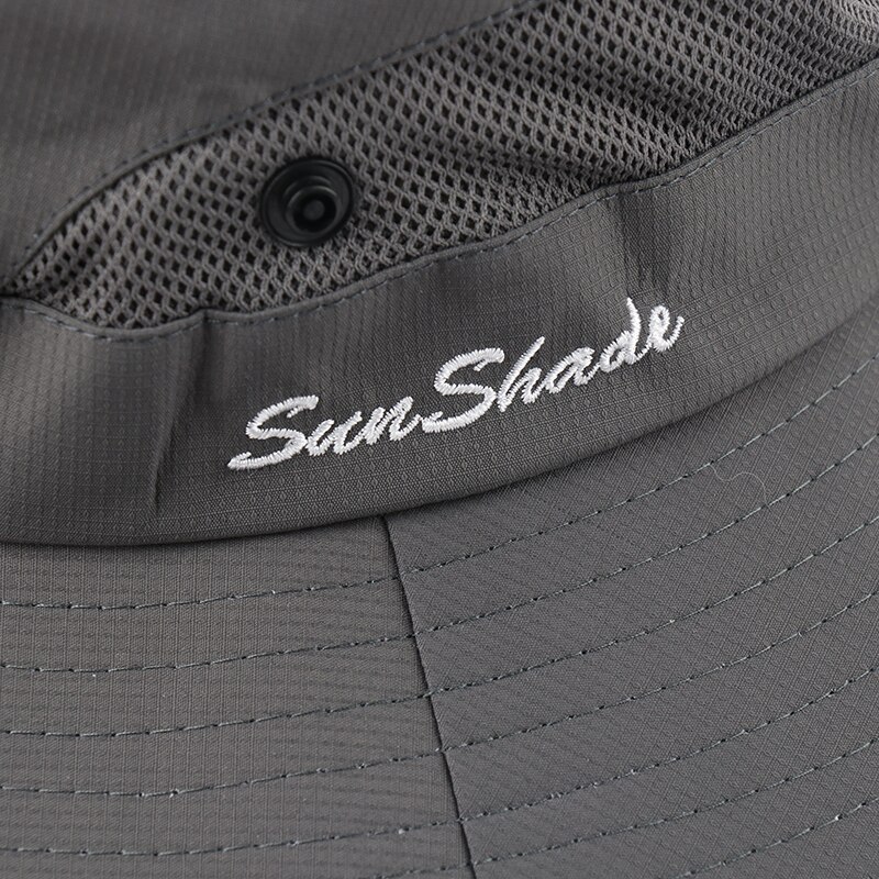 Sombrero de sol CAMOLAND Safari para mujer, protección UV, sombrero con forma de cubo para mujer, gorros de cola de caballo, sombreros de playa para senderismo transpirables al aire libre