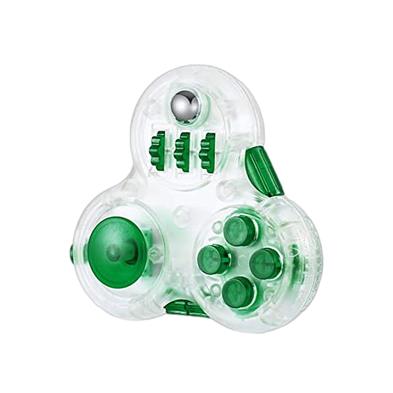 Fidget Stress Reliever Fidget Pad Toy With 10 Fidget Features Stress Reliever Squeeze Fun Magic Handle Toys Relief Pressure Toy: Green