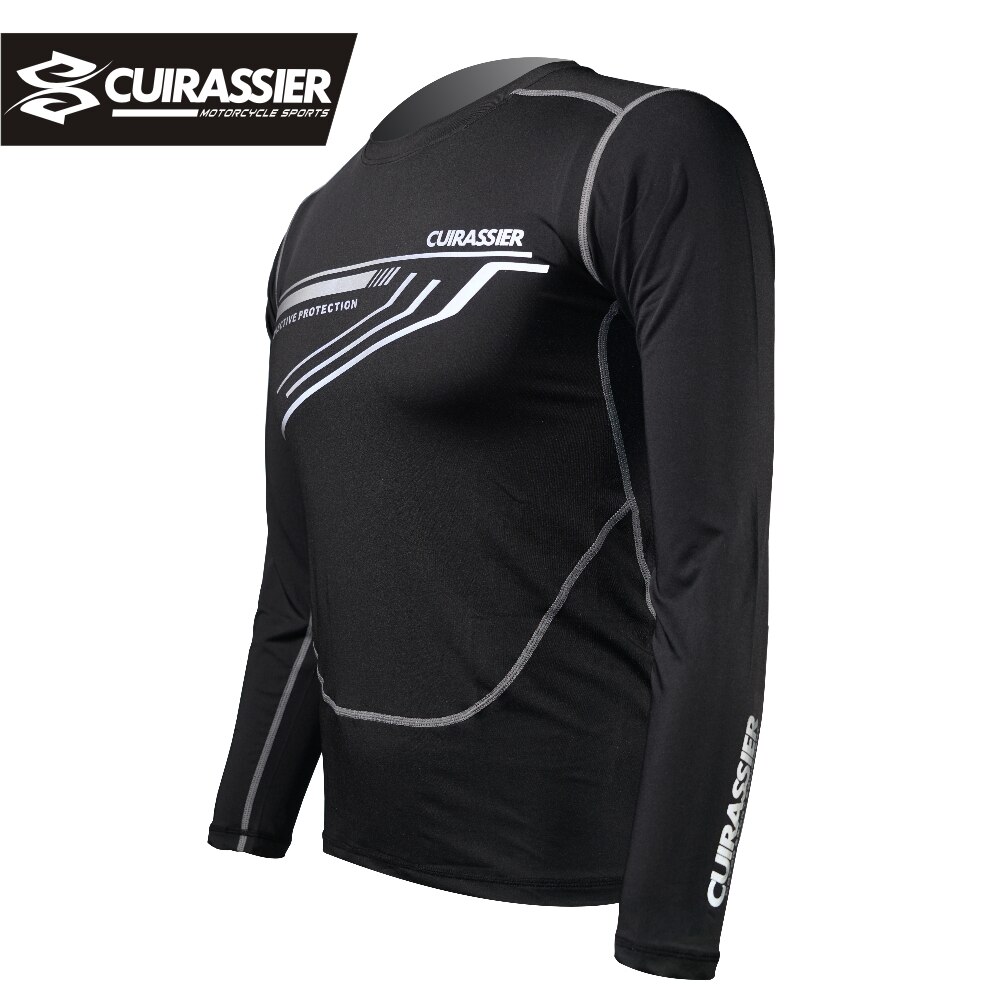 Cuirassier High Reflective LED Bright Quick Dry Underwear Motorcycle Skiing Armor Moisture absorption Winter Warm Shirts Men's