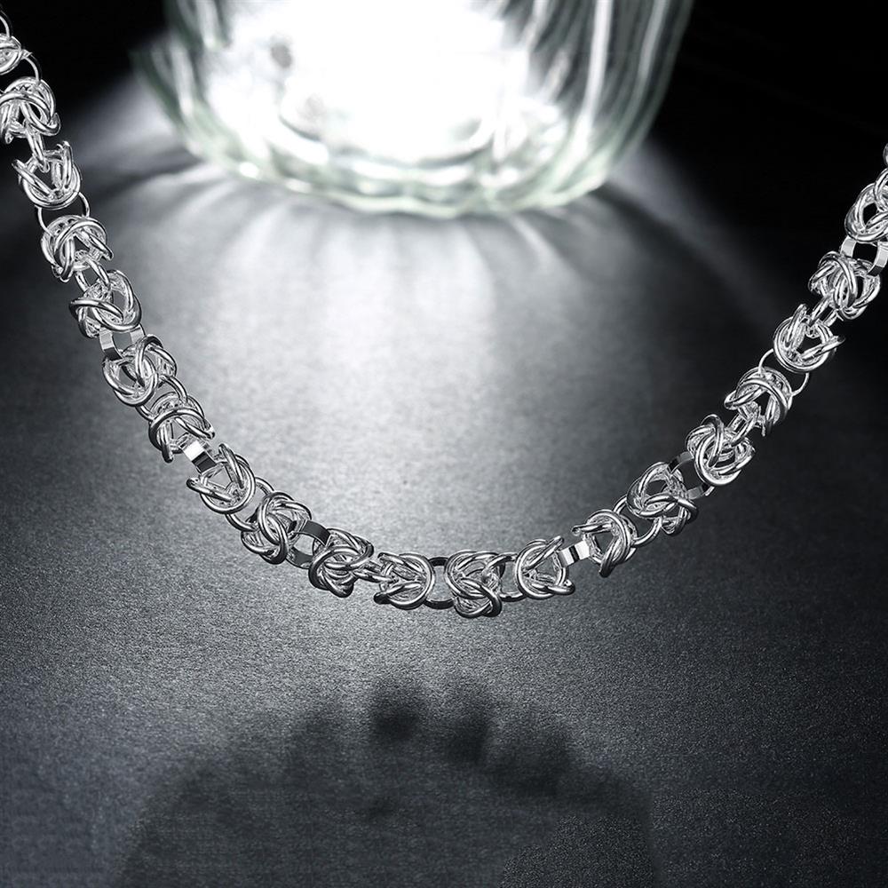 925 Sterling silber halsketten, edel, luxuriös, wunderschöner anhänger, herren- und damenkette, hochzeit, wasserhahn, 20 zoll, silberschmuck