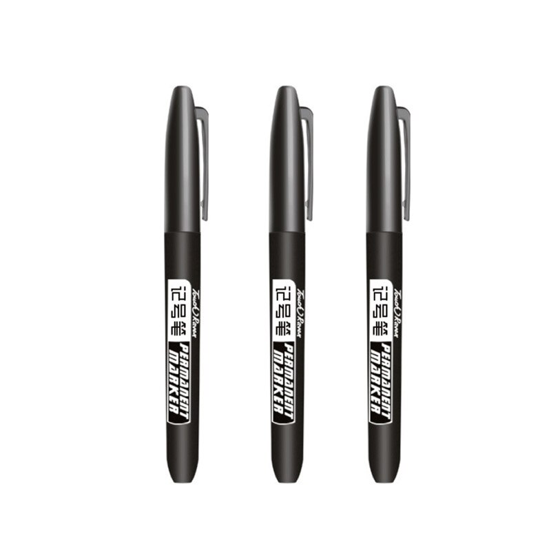3 Teile/satz dauerhaft Marker Stift Feine Punkt Wasserdichte Tinte dünn Feder Rohöl Feder Schwarz Blau verrotten Tinte 1,5mm Feine farbe Marker Stifte: 3Stck Schwarz