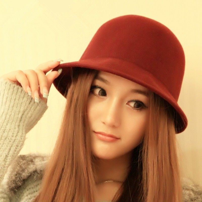 Moda W Stylu klasyczny Wełna modny Kobiety Laides Mistdawn Cloche melonik derby Kapelusze czapka kostium impreza Pokaż Czapki