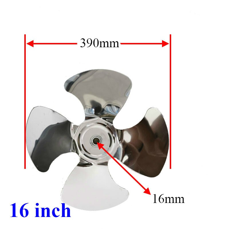 Replacement of propeller fan blades, axial fan exhaust fan blades, replacement blades, stainless steel 8/10/12/14/16 inches
