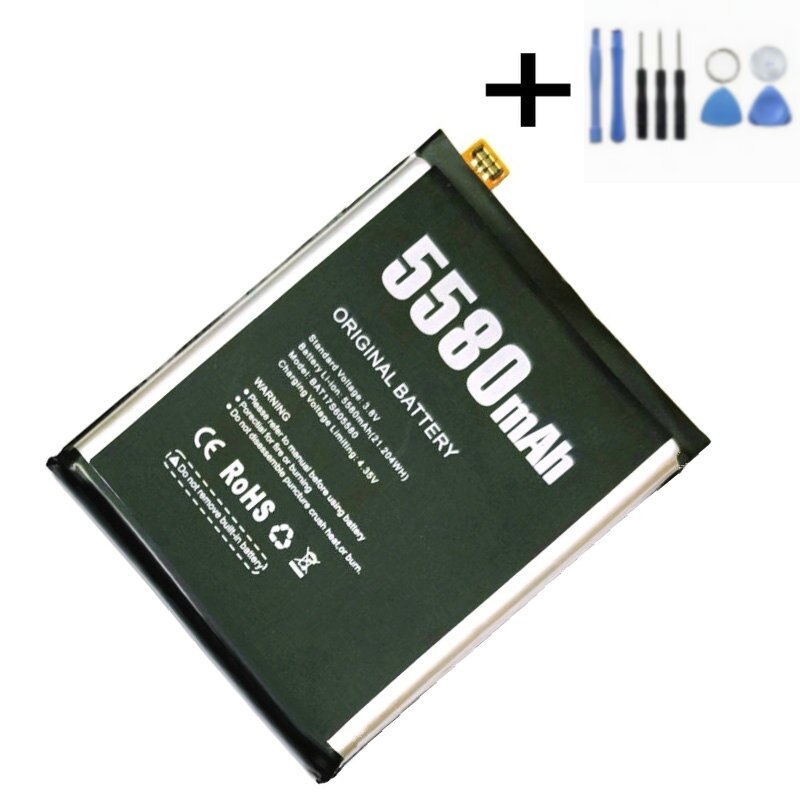 1x 100% 5580mAh Battery Replacement For DOOGEE S60 / S60 Lite BAT17S605580 BAT17M15580 Smart Phone Batteries + Repair Tools kit