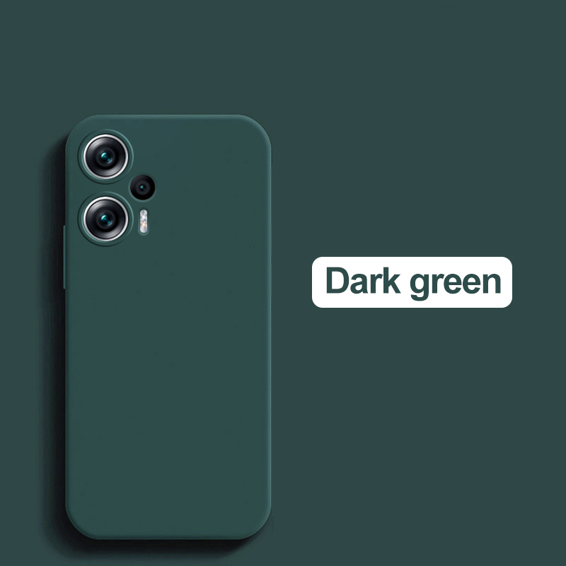 Coque souple antichoc en silicone liquide pour Xiaomi, couverture d'origine pour Poco F5, Poco F5 Pro, Poco F5Pro: PC + TPU / vert militaire