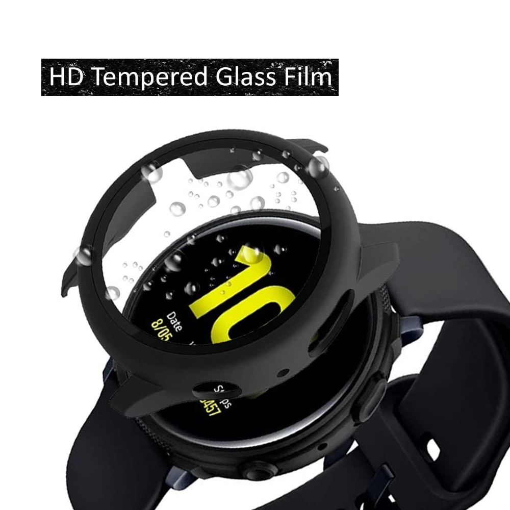 Voor samsung galaxy active 2 40mm 44mm hoesje met screenprotector ultra dunne hd gehard glazen cover active 2 bumper volledige dekking