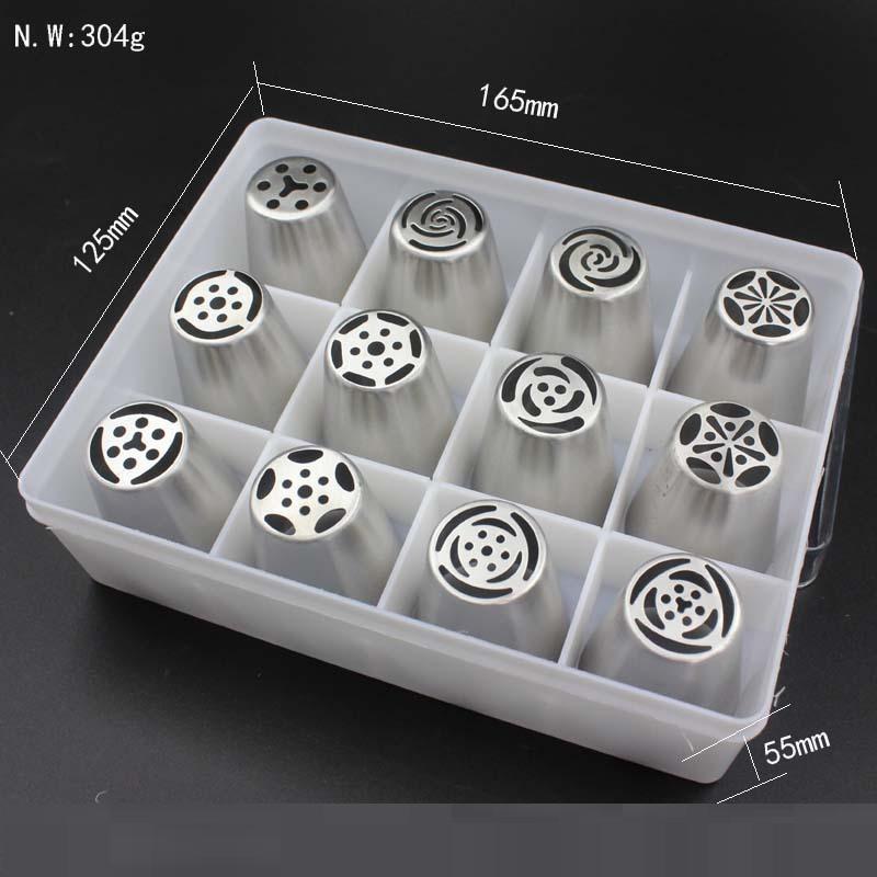 12Pcs/Lot Russian Tulip Nozzle Perfect For Cake Cupcake Decorating Icing Piping Nozzles Russian Rose Nozzles Tips