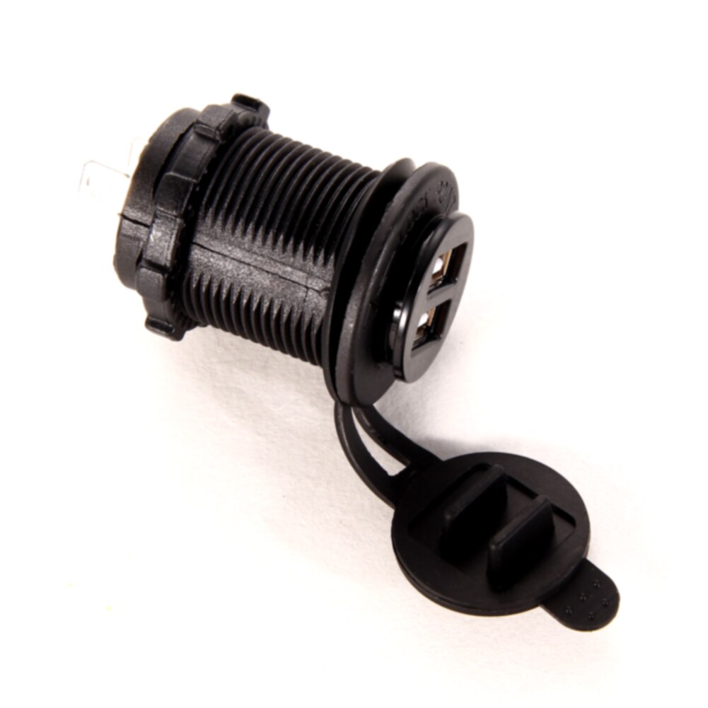 Universal Dual USB Charger Socket Outlet 2.1A Panel Mount Motorcycle Moto Accessories Charging Adapter Supply