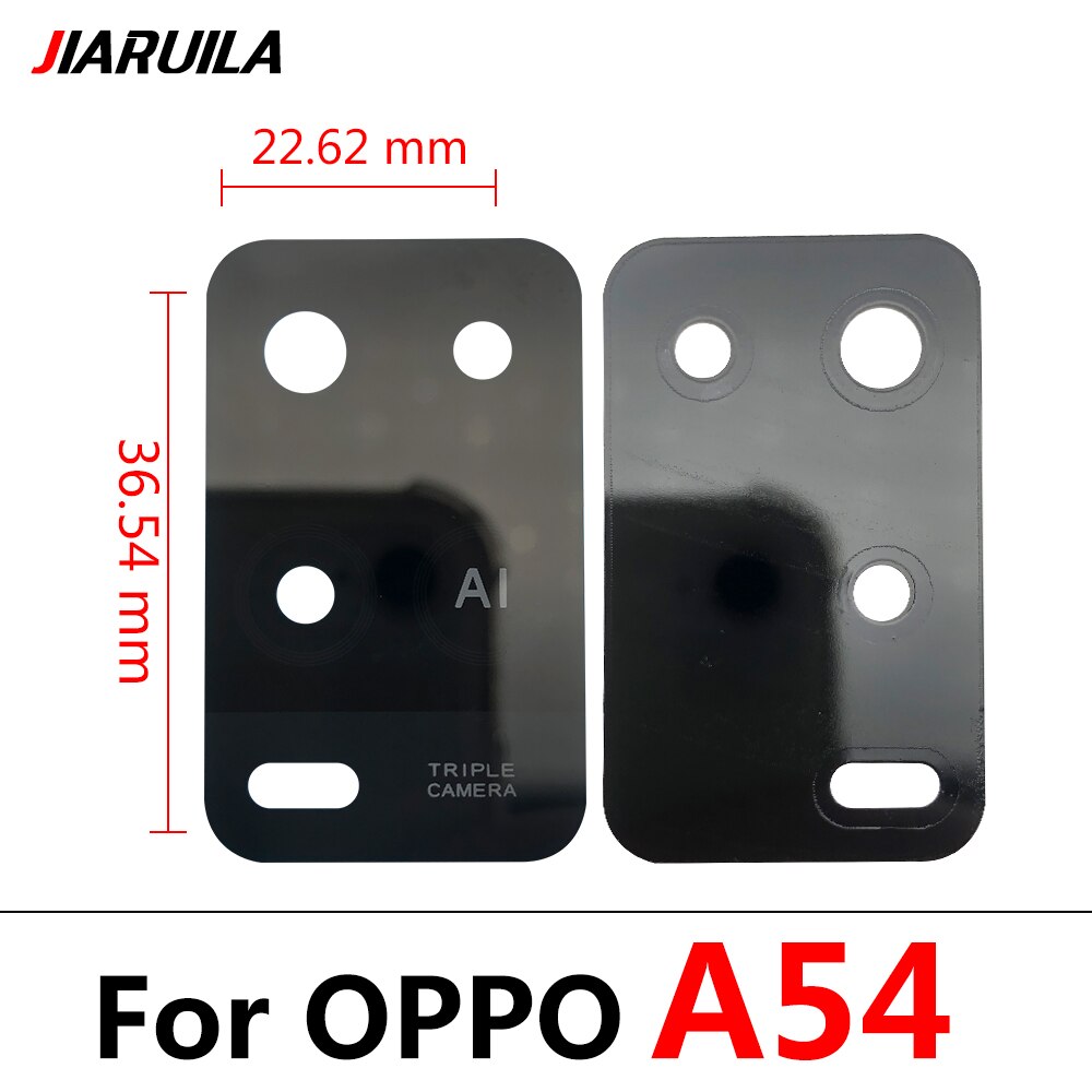 100% oryginalna tylna soczewka aparatu tylnego obiektyw z samoprzylepną do Oppo A1k A5S A8 A9 A15 A16 A52 A53 A54 A74 A93 Realme 5 6 C3 C11 Z6: A54