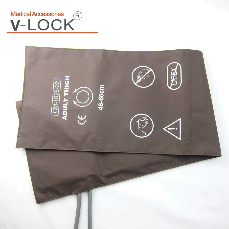 46-66cm Adult thigh Reusable blood pressure cuff with two tube without connector