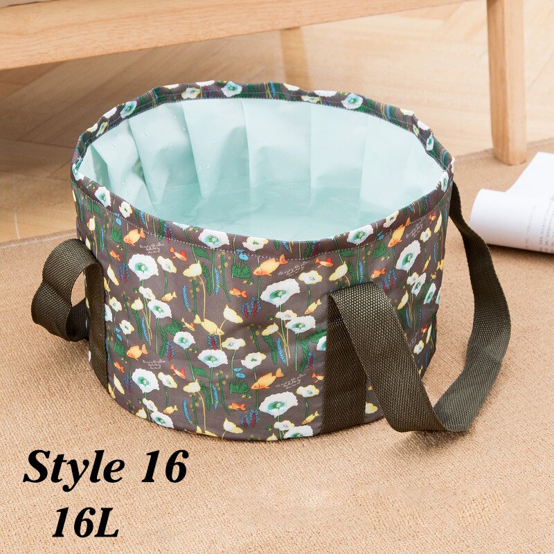 Składana umywalka podróżna umywalka kempingowa wiadro wędkarstwo składana umywalka kąpiel stóp zlew koszyk na pranie Spa kąpiel stóp wiadro do kąpieli: Styke 16