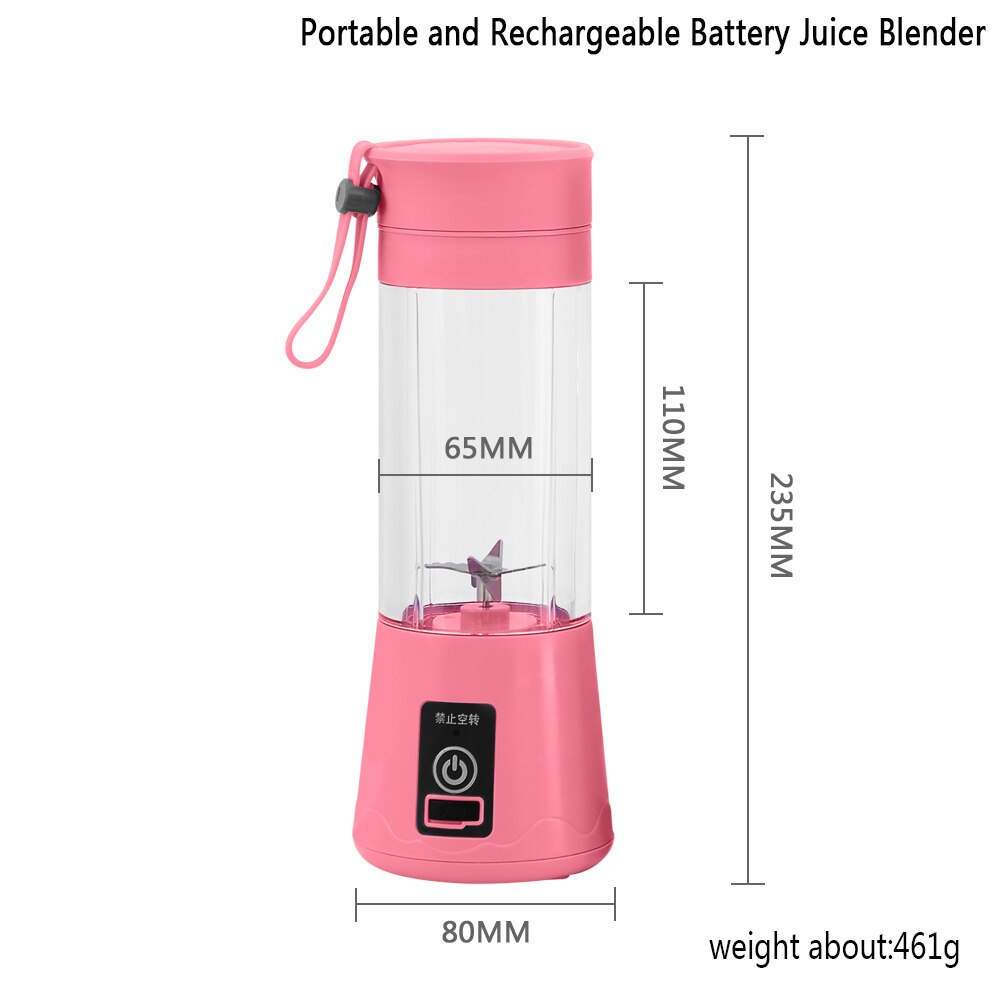 XYj-licuadora de zumo portátil recargable por Usb, batidos, máquina mezcladora de frutas, exprimidor, licuadora de hielo, mezclador de oficina, viaje, deporte