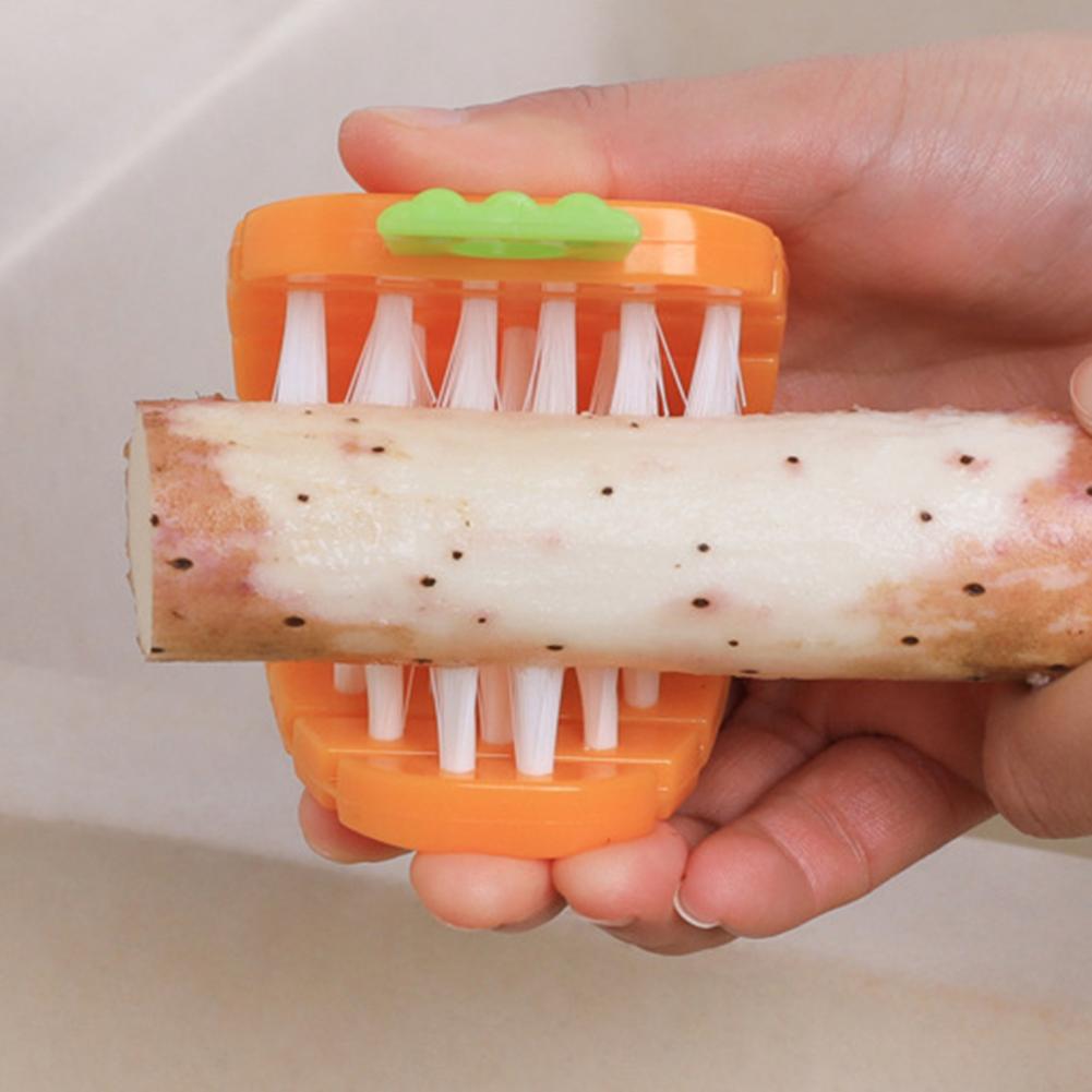 Vegetable Cleaning Brush Eco-friendly Multifunctional Carrot Shape PP Durable Adorable Potato Scrubber Kitchen Tools Brushes