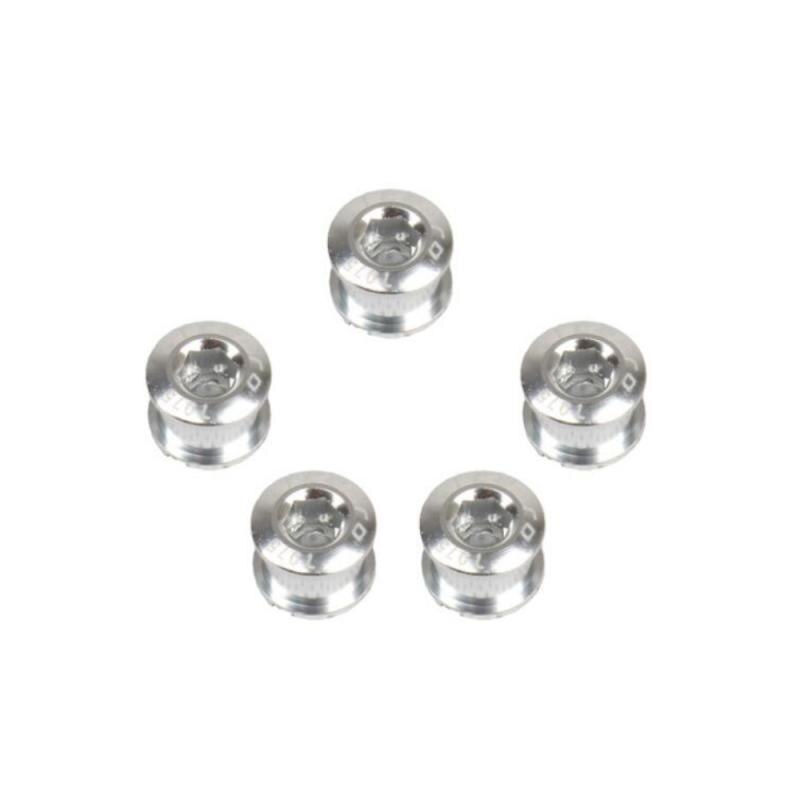 5Pcs Mtb Fiets Kettingwiel Schroeven Fietsen Kettingblad Wielbout Legering Plaat Nagels Tandwiel Racefiets Schroeven Voor Crankstel Onderdelen: 5PCS-Silver-6.5mm
