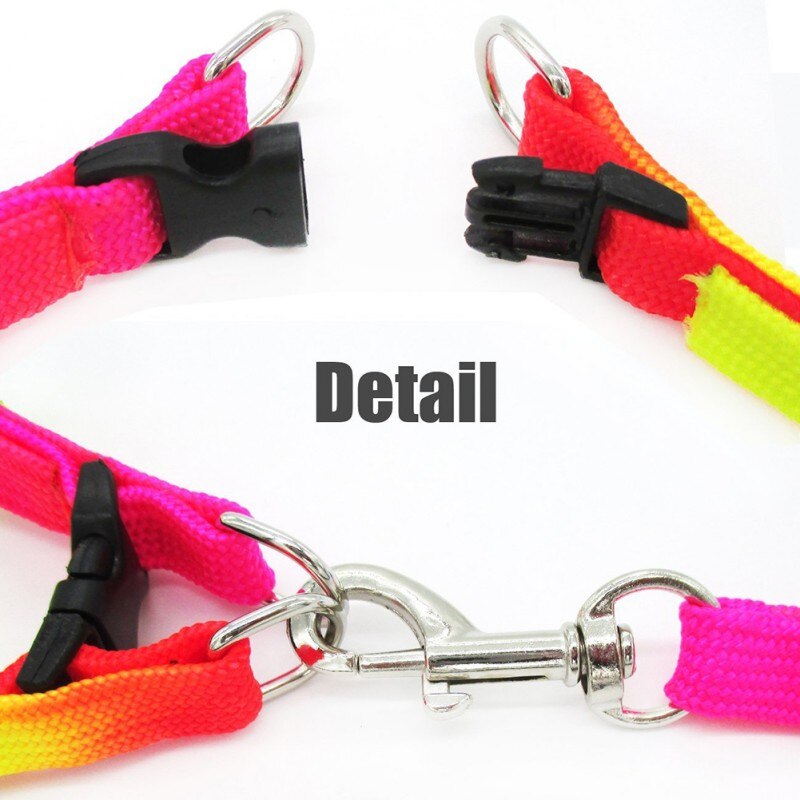 Duurzame Halsband Verstelbare Nylon Puppy Kleurrijke Harnassen Lead Set Voor Honden Outdoor Benodigdheden