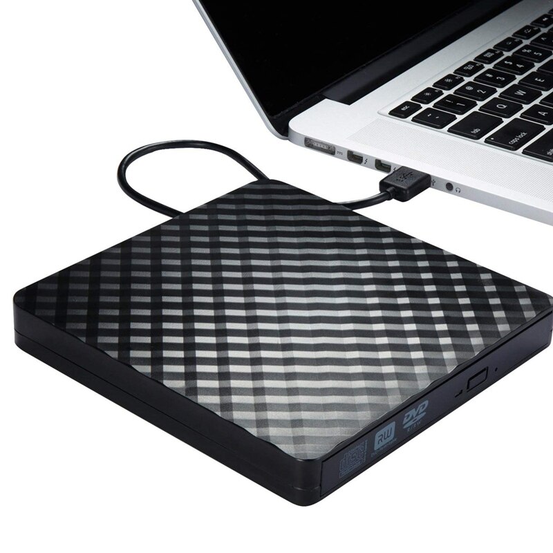 External DVD Drive USB 3.0, Portable CD DVD /-RW Optical Drive Burner Writer for Windows 10/8 / 7 Laptop Desktop(Black)