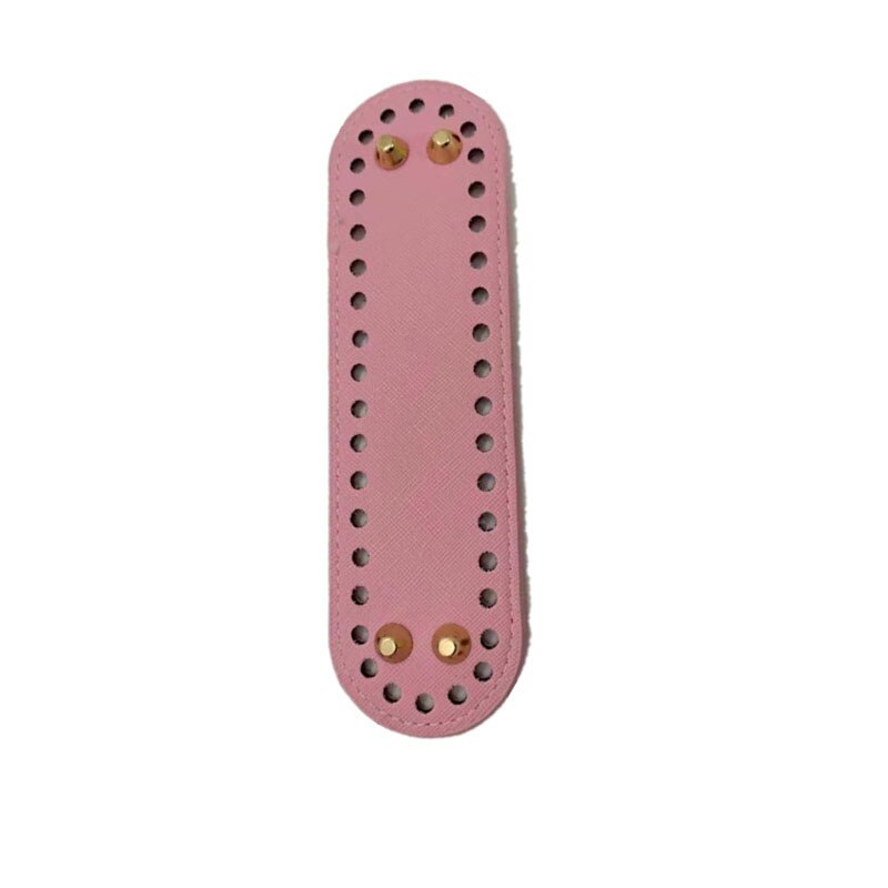 18*5cm Oval Long Bottom for Knitted Bag PU leather Bag Accessories Handmade Bottom With 38 holes DIY Crochet Bag Bottom: 2