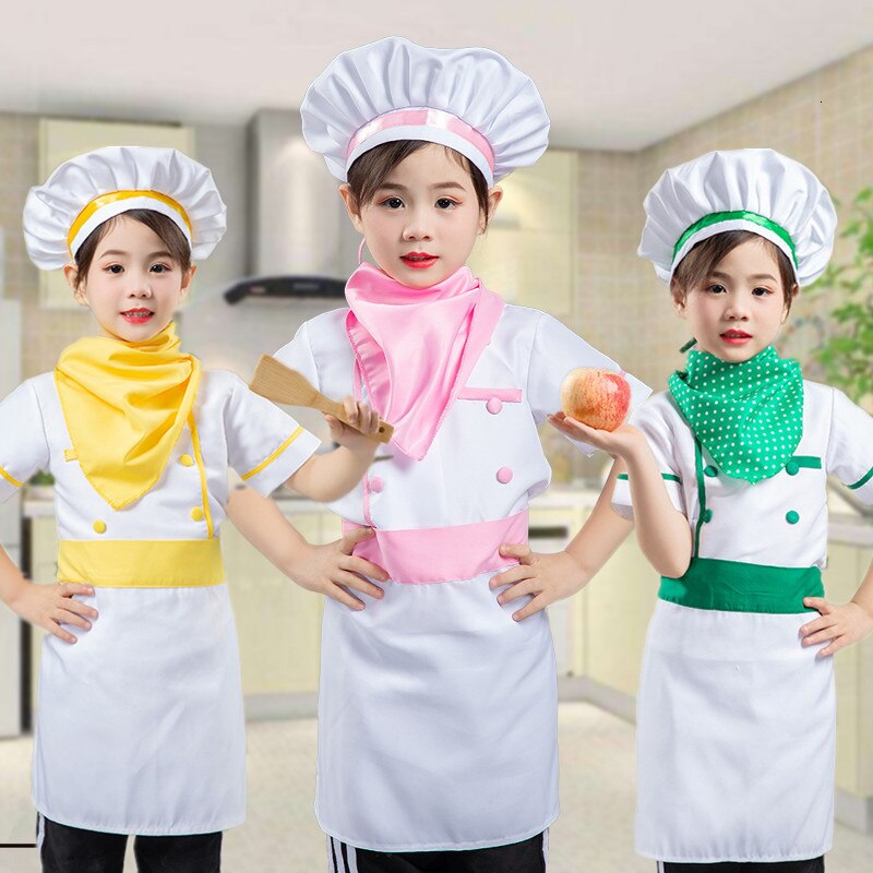 kantsten Premonition Børnehave Halloween børn karneval madlavning kok uniform børn køkken bagning catering  rollespil kostume scene fest mad service tøj – Grandado