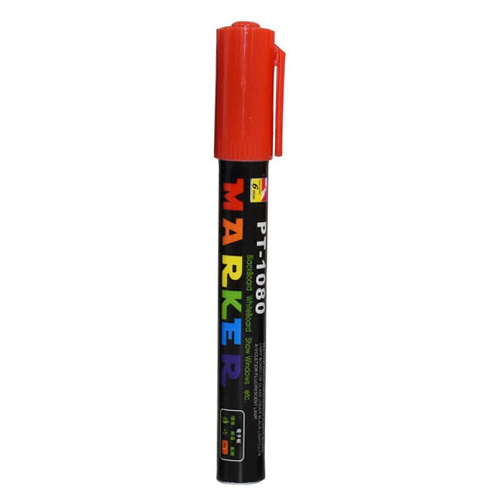 1 st led-överstrykningspennor penna drottning bee markörpenna 138 mm 8 färger valfri avfasning spets pensel biodlingsverktyg: Röd
