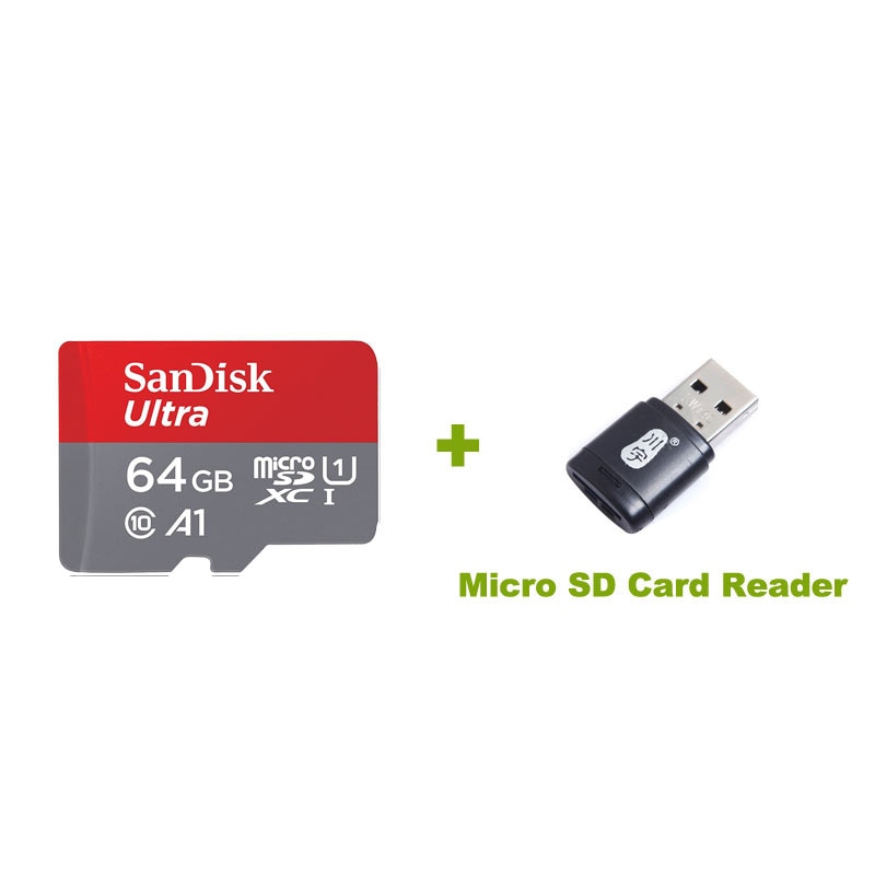 Sandisk Ultra Memory Card 32gb 64gb 128gb 200gb 256gb micro SD Class 10 microSDHC/SDXC TF Card 98MB/S 100MB/S for UAV Cellphone: A1-TF-64G-TF-Reader