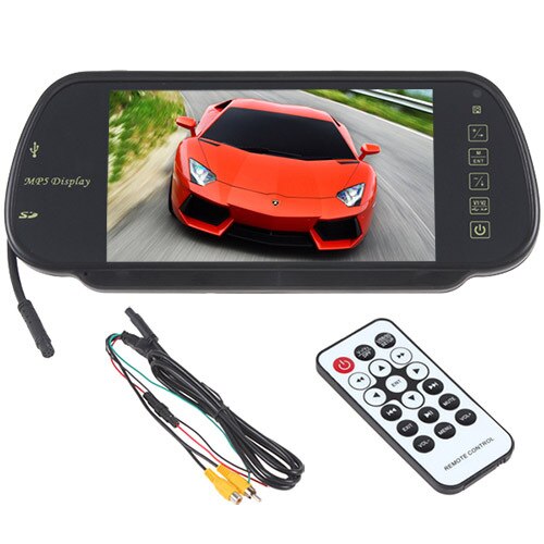 7 inch TFT Kleuren LCD Bluetooth MP5 Car Achteruitkijkspiegel Monitor Ondersteuning SD USB