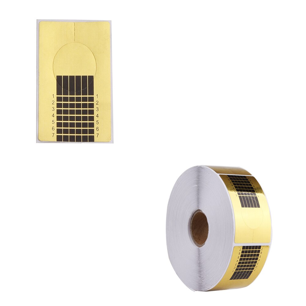 500 Uds puntas de extensión de uñas molde acrílico formas inferiores papeles de Gel de construcción plantilla de manicura herramienta francesa de fibra: Gris claro