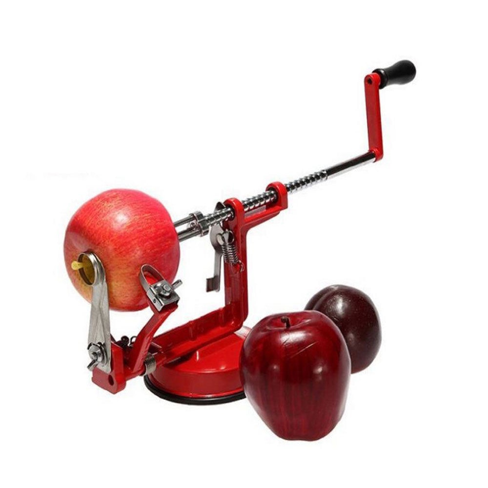 Pelador de manzanas CellDeal 3 en 1, pelador de fruta de pera de acero inoxidable, Corer cortador de cocina, máquina peladora, herramienta creativa de cocina