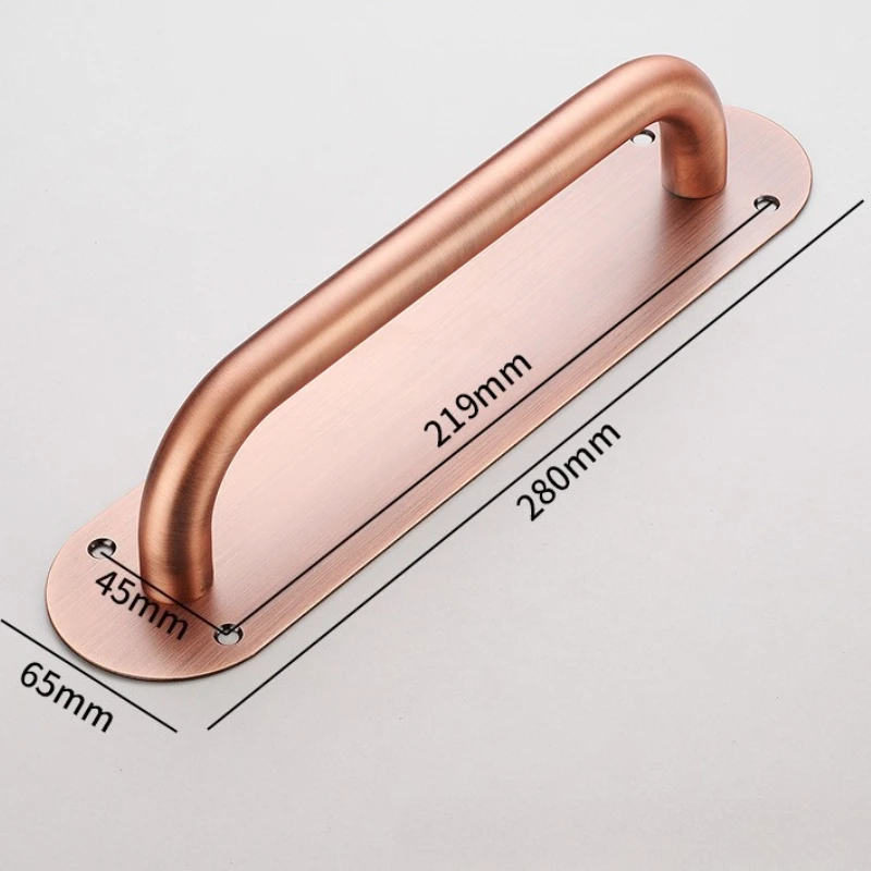 Roestvrij stalen deuren Hardware Handvat Schuifschuur Meubelkast Lade Keukengrepen Trek en duw: Goud