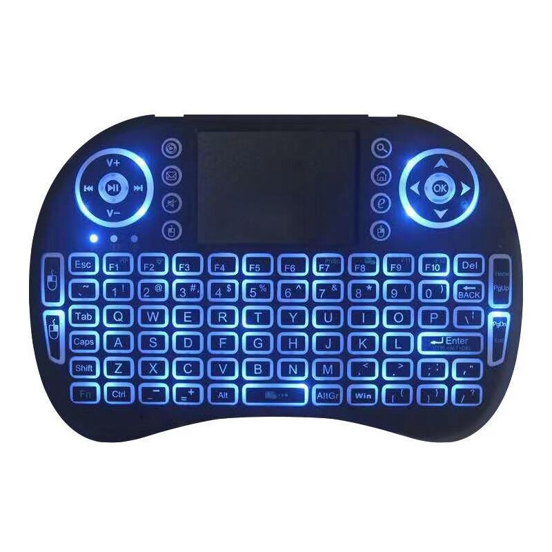 i8 Mini Wireless Keyboard 2.4GHz English Russian Arabic Spanish French Handheld For Android TV BOX Mouse Touchpad Remote Control: English