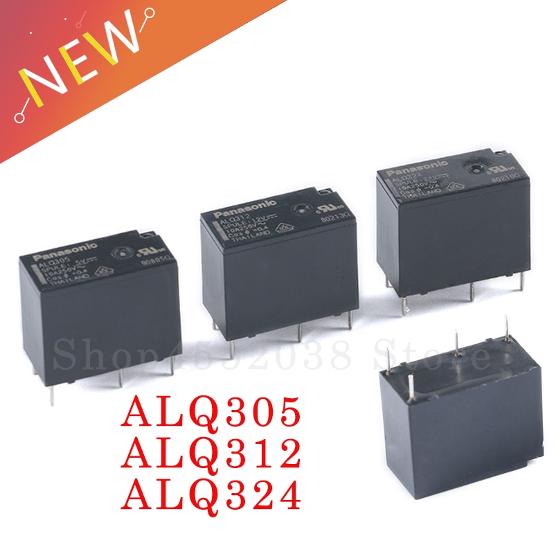 5 Stks/partij Relais ALQ305 ALQ312 ALQ324 JQ1AP-5V-F JQ1AP-12V-F JQ1AP-24V-F 10A 4PIN