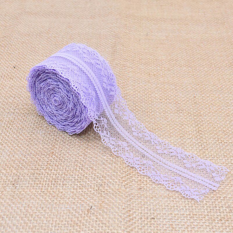 10 m/lot 4cm dentelle Tulle rouleau tissu bobine de mariage bricolage décoration bébé douche Tutu anniversaire décor fête fournitures décoratives: T13 Light purple